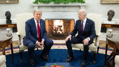 Donald Trump y Joe Biden se reúnen en la Casa Blanca