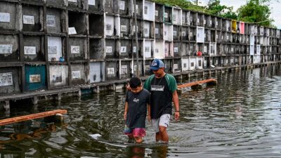 Filipinas sufrió fuertes inundaciones. Foto: AFP