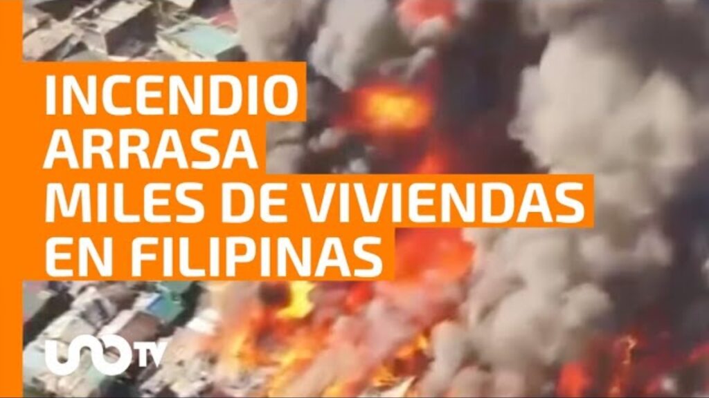 Incendio afecta a más de mil hogares en zona marginada de Filipinas