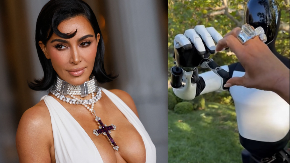 Kim Kardashian presume su robot Optimus Bot de Tesla UnoTV
