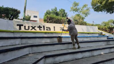 Recuperan parque en Tuxtla Gutiérrez, Chiapas; estaba habitado por migrantes