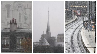 París se pinta de blanco por nevada y deja imágenes inesperadas antes del invierno