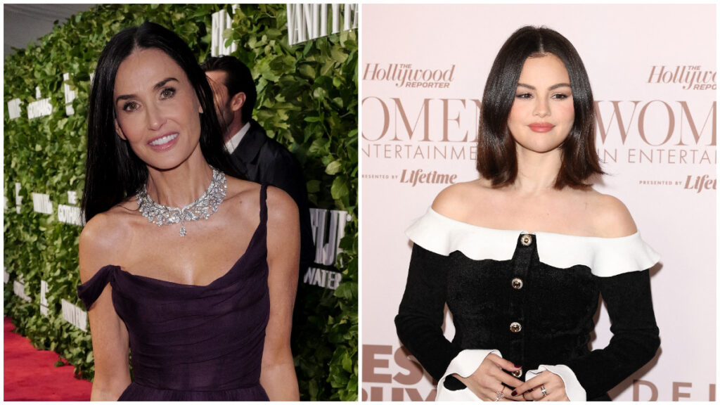 Demi Moore y Selena Gomez festejan su nominación a los Globos de Oro 2025