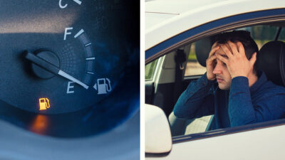 ¿Cuánto tiempo tengo después de que se enciende la luz de gasolina en el tablero del auto?