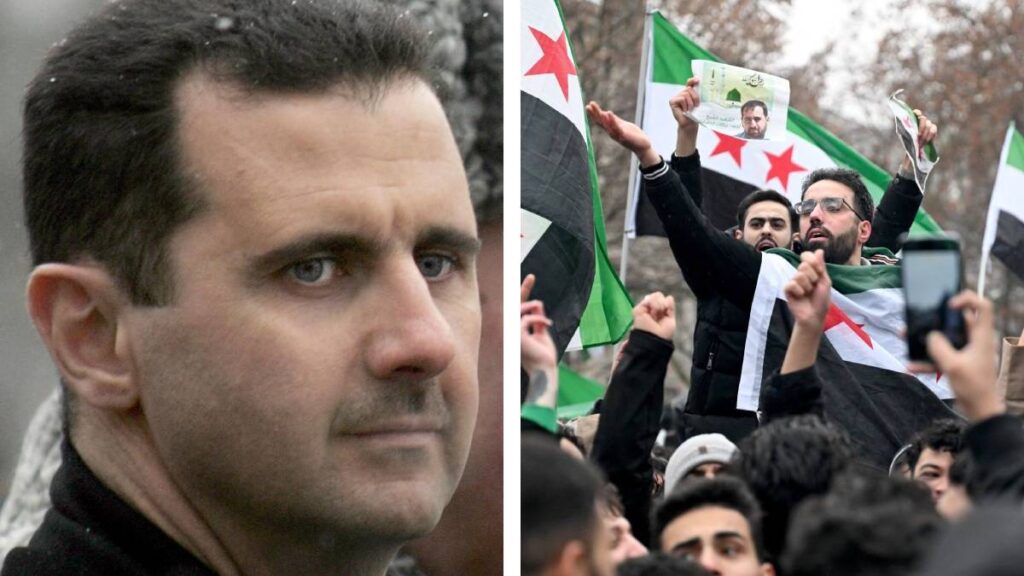 El presidente de Siria, Bashar al Asad, salió de Damasco