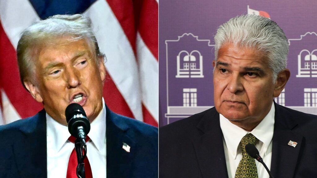 Donald Trump, presidente electo de EU y José Raúl Mulino, presidente de Panamá