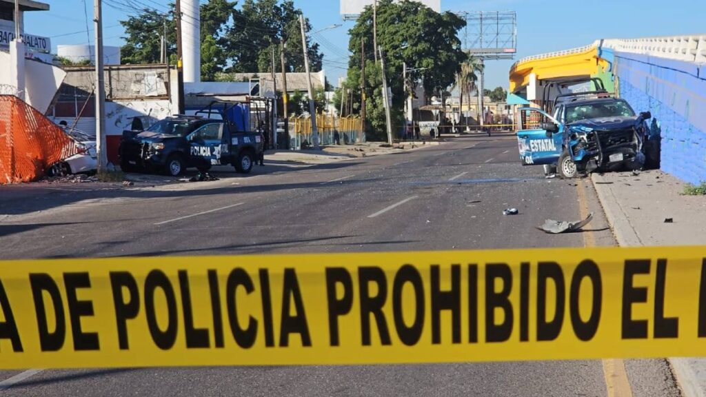 Los policías fueron atacados a balazos en Culiacán.