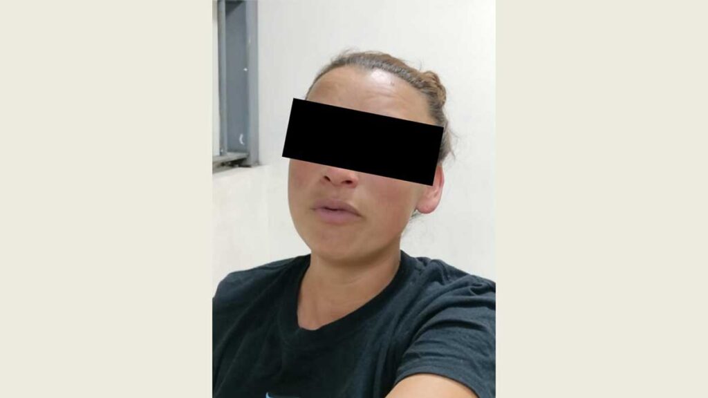 Foto de la mujer detenida en Sonora.