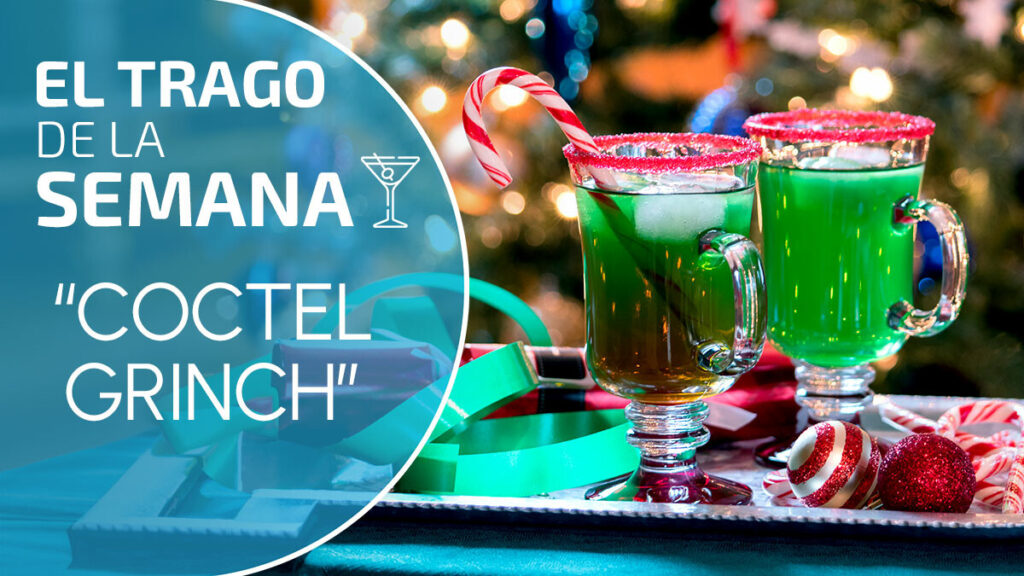 Coctel Grinch, el mejor trago para esta Navidad