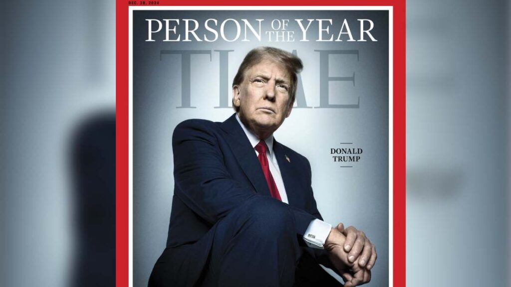 Por segunda vez, Donald Trump es la persona del año de la revista Time; competía con Harris y Sheinbaum