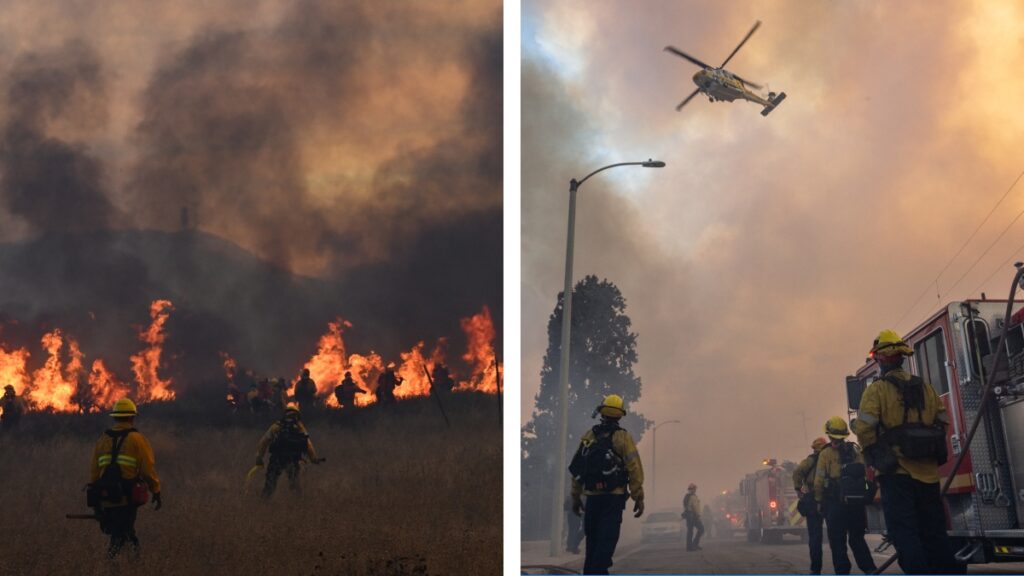 Un incendio forestal en las colinas de Castaic, al norte de Los Ángeles, California, ha consumido más de 2 mil hectáreas en dos horas.