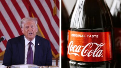 Coca-Cola botella conmemorativa Trump