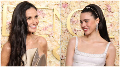 Demi Moore y Margaret Qualley protagoniza divertido momento en los Globos de Oro