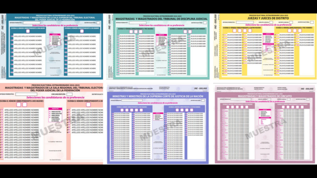 Diseño de las boletas del INE