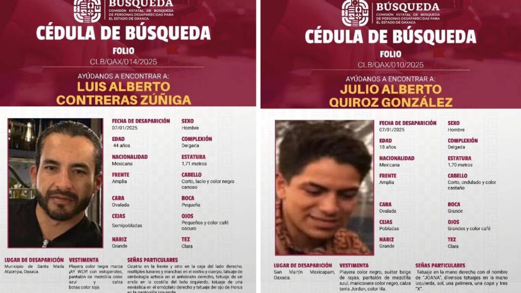 jovenes desaparecidos en oaxaca