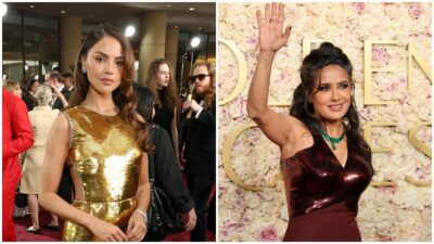 Eiza González y Salma Hayek en los Globos de Oro 2025