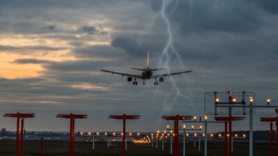 Rayo cae sobre avión en aeropuerto de Brasil