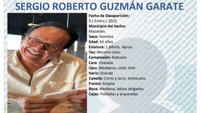 Ficha de búsqueda del empresario Sergio Roberto Guzmán.