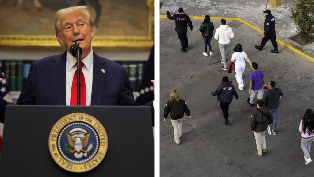 Donald Trump firmó un decreto que ordena suspender la entrada de migrantes a Estados Unidos por la frontera con México.