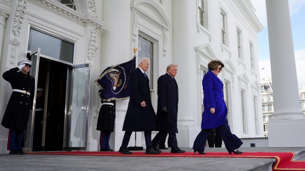 Trump y Biden viajan al Capitolio para la ceremonia de investidura