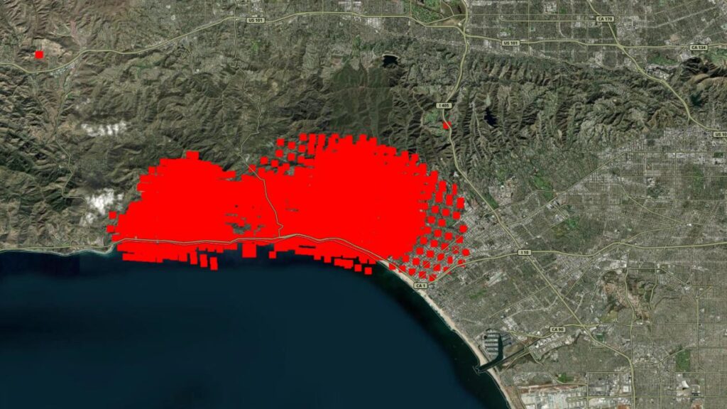 El voraz incendio de Los Ángeles visto desde el espacio