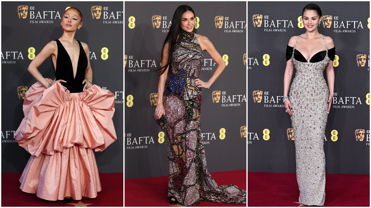 Deslumbrantes vestidos en la alfombra roja de los BAFTA 2025: Demi Moore y Ariana Grande impresionan