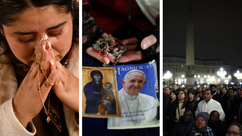 Se reúnen para orar por salud del Papa Francisco
