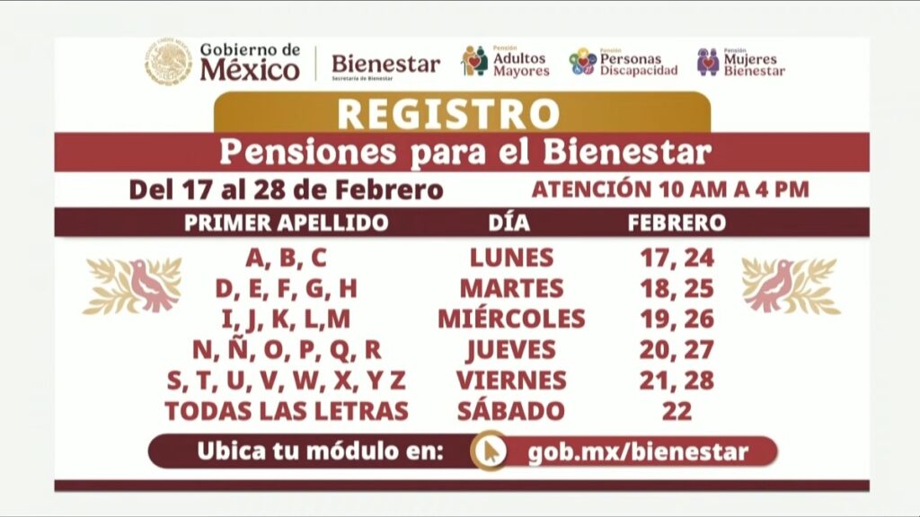 pension del bienstar ya inicio el registro de febrero 085200