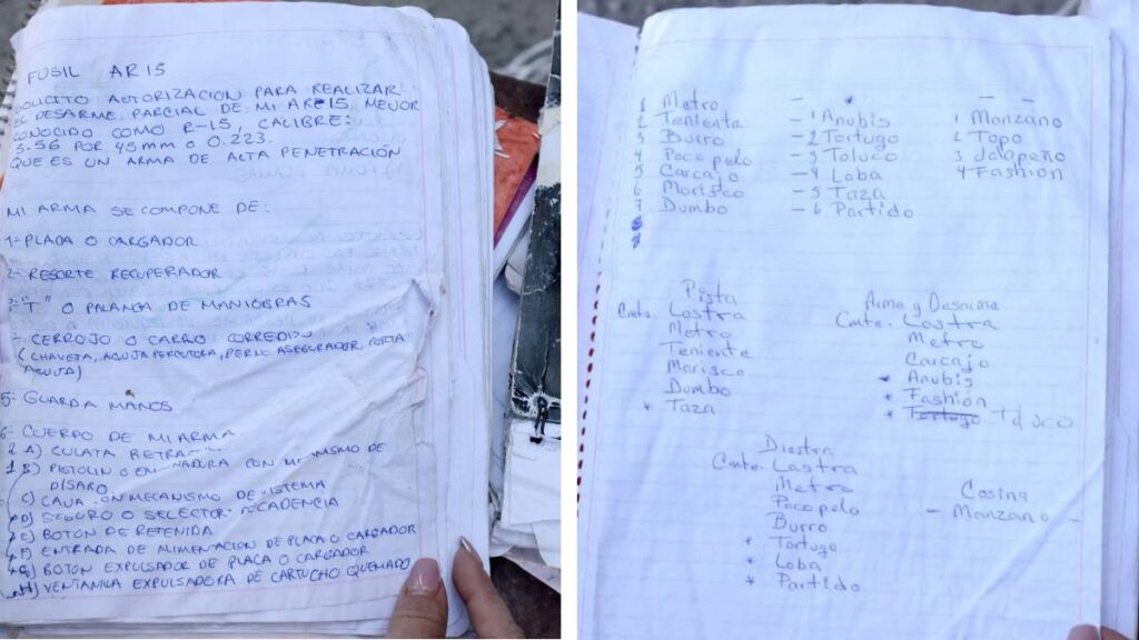 Cuadernos con anotaciones Rancho Izaguirre