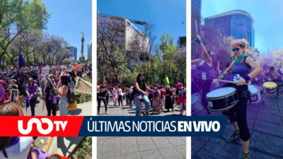 Marcha 8M en CDMX. Minuto a minuto. Fuente: UnoTV.
