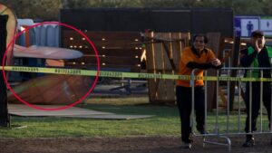 ¿Cómo era la estructura en forma de oso del Festival AXE Ceremonia que colapsó?