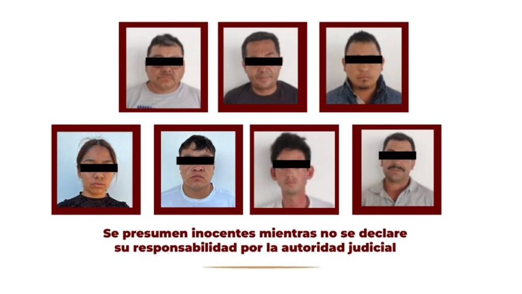 Siete personas fueron detenidas durante cateos en Tula de Allende.