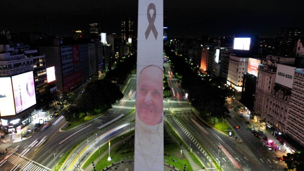 Homenaje al Papa Francisco en Buenos Aires, Argentina.