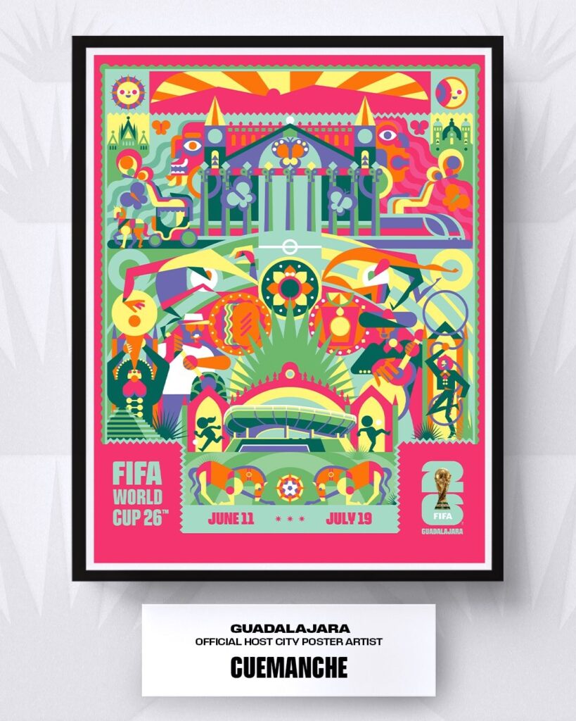 Póster de la ciudad de Guadalajara para el Mundial 2026.