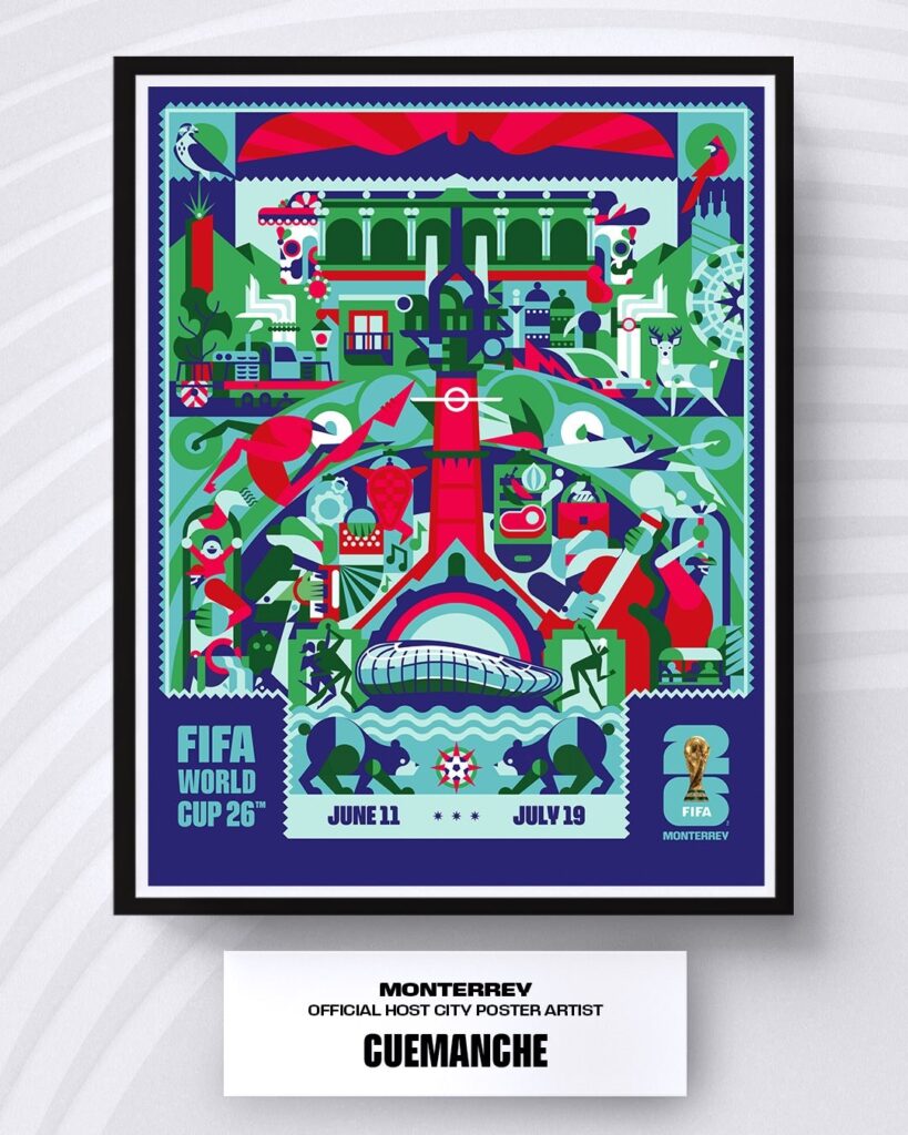 Póster de la ciudad de Monterrey para el Mundial 2026