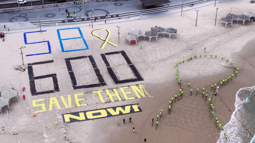 Protestas en Tel Aviv a 600 días de la guerra. Reuters