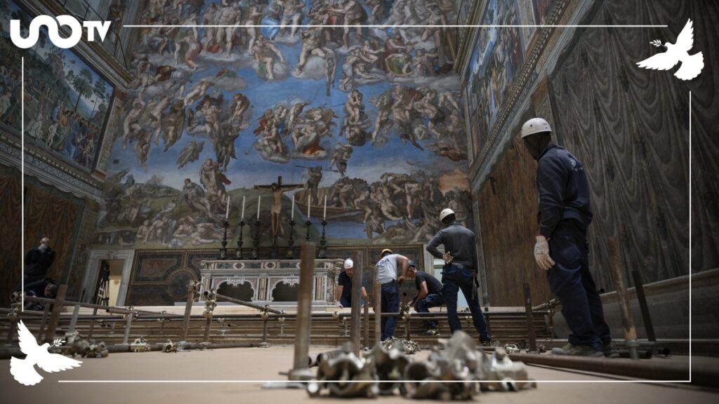 ¿Cómo preparan la Capilla Sixtina para el cónclave?