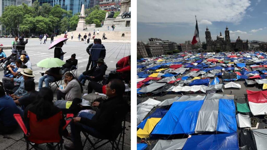 CNTE regresa al Zócalo tras bloqueos