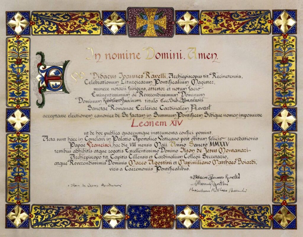 Vaticano publica documento que valida el papado de León XIV