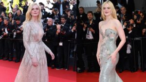 Elle Fanning se roba las miradas con sensuales vestidos en Cannes
