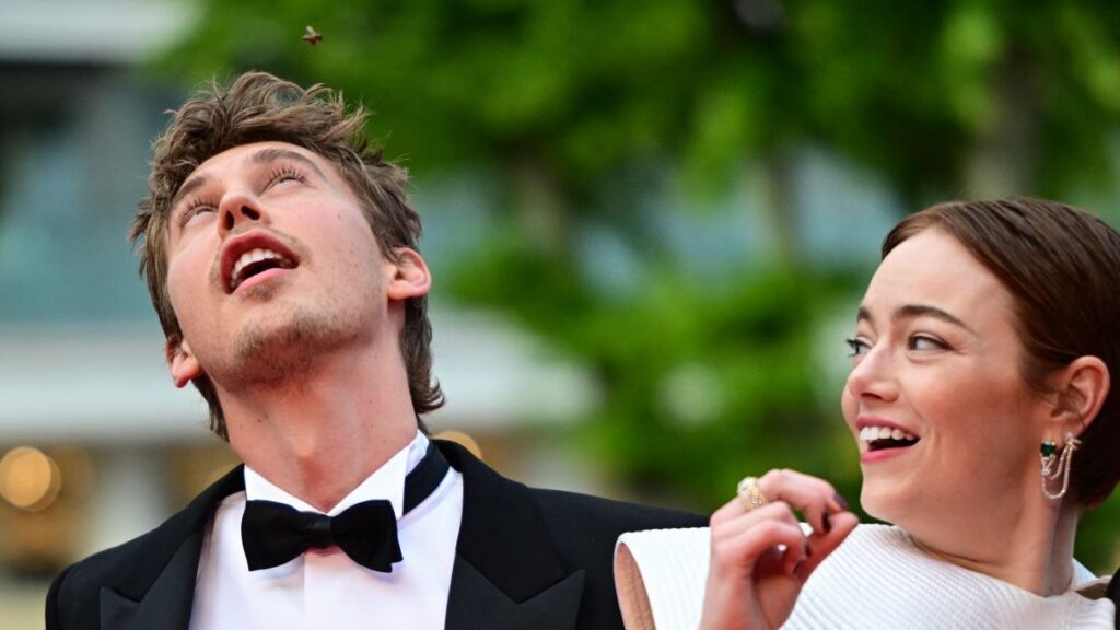 Emma Stone y Austin Butler en Cannes.