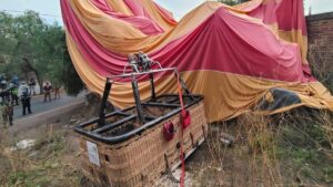 ¡Sustazo en San Martín de las Pirámides! Globo aerostático se desploma; hay 13 heridos