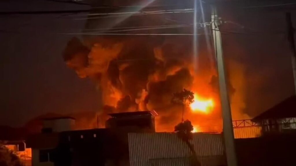Explosión e incendio en Tancítaro, Michoacán