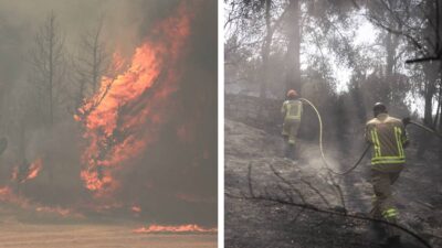 Bomberos sofocan incendios cerca de Jerusalén