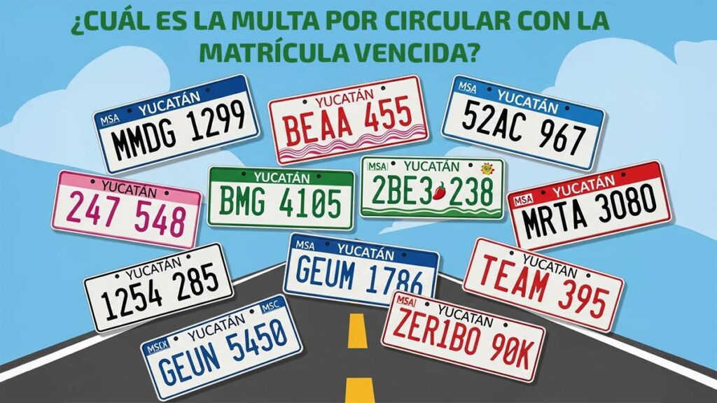 Reemplacamiento en Yucatán 2025: ¿cuál es la multa por circular con la matrícula vencida?