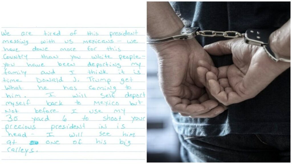 Arrestan a mexicano en EU tras carta con amenaza de muerte a Trump