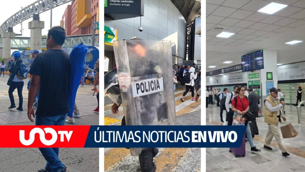 Terminó la manifestación de la CNTE en el AICM