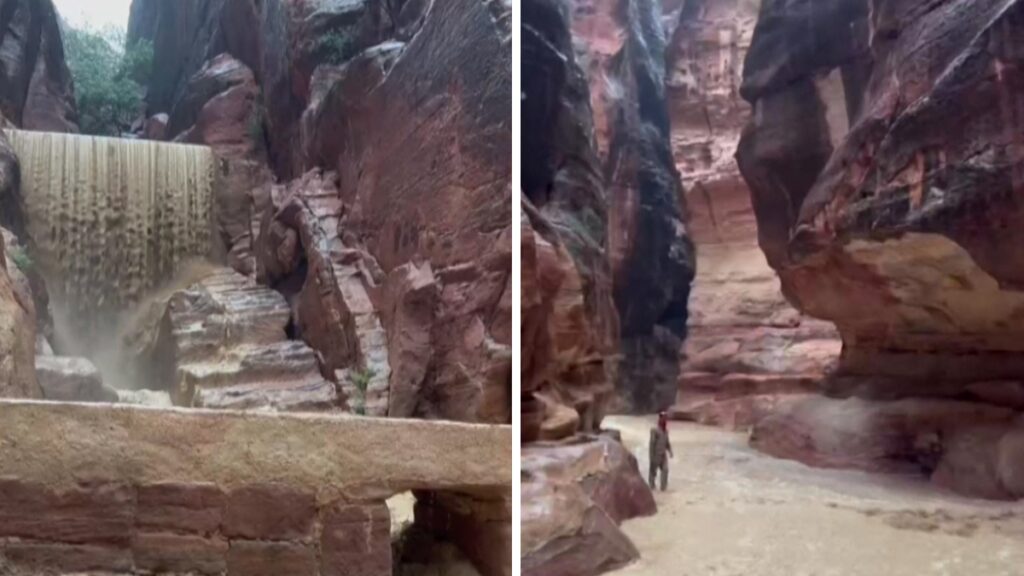 Tras las intensas lluvias en Jordania, una mujer y su hijo perdieron la vida debido a las severas inundaciones en Petra.