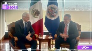 Canciller Juan Ramón de la Fuente se reúne con jefe de misión electoral de la OEA en México