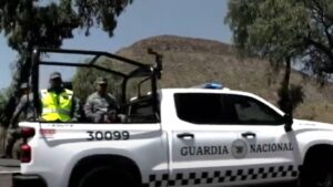 Con 60 elementos y binomios, así protege Guardia Nacional la zona arqueológica de Teotihuacán